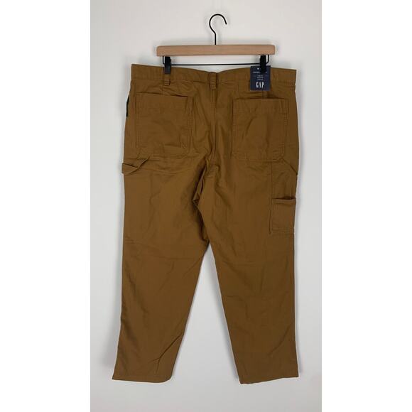 Gap Mens Palomino Brown Utility Carpenter Pants Straight Leg Size 38x32 NWT - Picture 2 of 7
